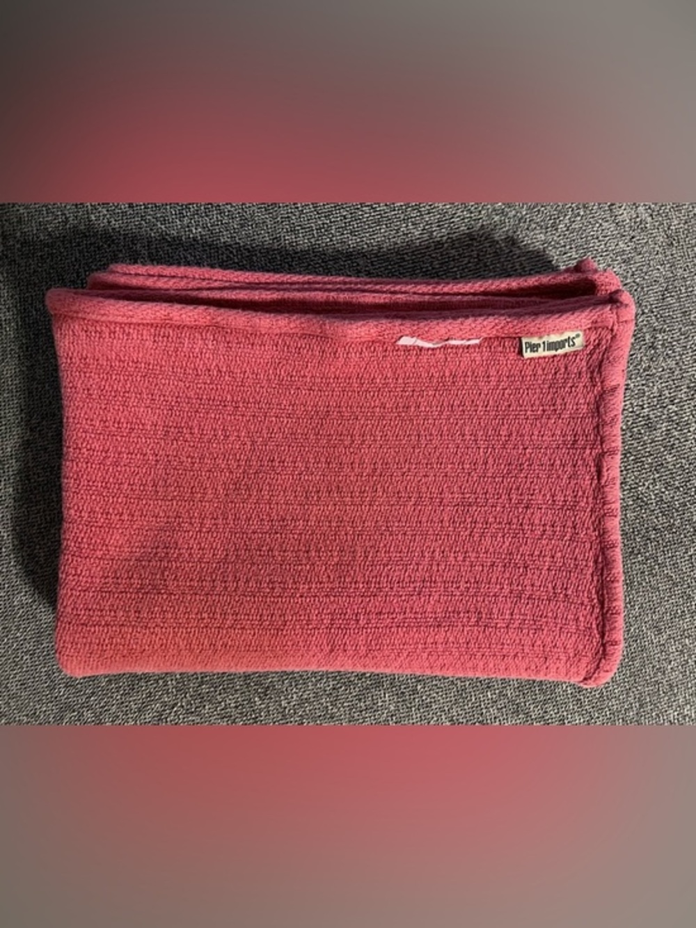 Vintage Pier 1 Imports Terracotta Textured Throw Blanket